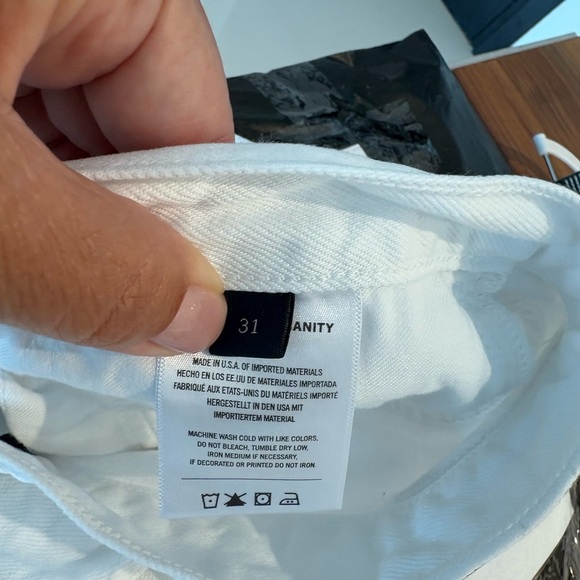 Citizens of Humanity White Ayla Raw Hem Crop Pants - Picture 12 of 13